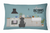 Carolines Treasures, Inc Dog Kitchen Scene Art Canvas Fabric Decorative Pillow, Canvas, 12x16 Inches, Charming Fun