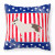 USA Patriotic With Dog Fabric Decorative Pillow - 638508514615
