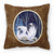 Starry Night Design with Dog Picture Fabric Decorative Pillow - 615872504169