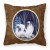 Starry Night Design with Dog Picture Fabric Decorative Pillow - 615872504169