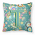 Carolines Treasures Monogram Letter Circle Alphabet Fabric Decorative Pillow, 14x14 Inches, Durable Colors
