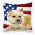 Patriotic With Dog Fabric Decorative Pillow - 652259221660