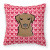Dog With XOXO Hearts Fabric Decorative Pillow - 638508676863