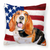 Patriotic With Dog Fabric Decorative Pillow - 652259221806