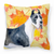 Dog With Fall Design Fabric Decorative Pillow - 652259223800