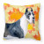 Dog With Fall Design Fabric Decorative Pillow - 652259223800