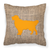 Caroline's Treasures Dog Silhouette Burlap Fabric Decorative Pillow, Full Color Artwork, 14x14 Inches, Luxury Couch Pillow