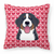 Dog With XOXO Hearts Fabric Decorative Pillow - 638508676894