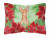 Poinsettas Dog Art Canvas Fabric Decorative Pillow - 652259193493