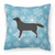 Winter Snowflake Dog Profile Art Fabric Decorative Pillow - 638508509918