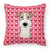 Dog With XOXO Hearts Fabric Decorative Pillow - 638508676993