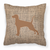 Dog Silhouette Burlap Fabric Decorative Pillow - 615872540983