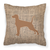 Carolines Treasures, Inc Dog Silhouette Burlap Fabric Decorative Pillow, Burlap Fabric, 14x14 Inches  Soft Couch Pillow