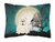 Carolines Treasures Halloween Dog Art Canvas Decorative Pillow, 12x16 Inches, Soft Polyester Cushion