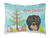 Caroline's Treasures Festive Dog and Christmas Tree Pillow, Canvas Material, 12x16 Inches, Cozy Decoration
