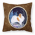Starry Night Design with Dog Picture Fabric Decorative Pillow - 615872504084
