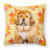 Dog With Fall Design Fabric Decorative Pillow - 652259224586