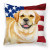 Patriotic With Dog Fabric Decorative Pillow - 652259221400