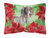 Poinsettas Dog Art Canvas Fabric Decorative Pillow - 652259192779