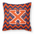 Monogram Letter Chevron Fabric Decorative Pillow - 638508316677