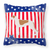 USA Patriotic With Dog Fabric Decorative Pillow - 638508513885