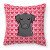 Dog With XOXO Hearts Fabric Decorative Pillow - 638508676870