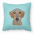 Carolines Treasures, Inc Checkerboard Print With Dog Fabric Decorative Pillow, 18 x 18 Inches, Polyester, cozy, cheerful          