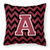 Carolines Treasures Monogram Letter Chevron Fabric Pillow, Chevron Pattern, 14x14 Inches, Cozy Throw