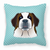 Carolines Treasures Dog Face Checkerboard Design Fabric Decorative Pillow, 14x14 Inches, Polyester, colorful, comfy