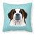 Carolines Treasures Dog Face Checkerboard Design Fabric Decorative Pillow, 14x14 Inches, Polyester, colorful, comfy