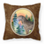 Portrait Artwork with Dog Brown Fabric Decorative Pillow - 615872503094