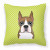 Dog Face Checkerboard Design Fabric Decorative Pillow - 615872897506