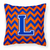 Carolines Treasures Monogram Letter Chevron Pillow, 14 Inches, Full Color Chevron Artwork