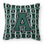Carolines Treasures Monogram Letter Football Fabric Pillow, 14x14 Inches, Durable and Comfortable Polyester