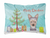 Carolines Treasures, Inc Christmas Tree and Dog Canvas Fabric Decorative Pillow, Canvas Material