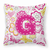 Carolines Treasures Monogram Letter Flowers and Butterflies Fabric Decorative Pillow, 14x14 Inches, 100% Polyester, soft, cheerful