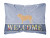Welcome Dog Art Canvas Fabric Decorative Pillow - 638508702661