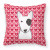 Dog With XOXO Hearts Fabric Decorative Pillow - 638508676610