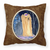 Starry Night Design with Dog Picture Fabric Decorative Pillow - 615872504107