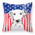 Carolines Treasures USA Design with Dog Fabric Pillow, 14 inches, Cozy Polyester Accent