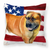 Patriotic With Dog Fabric Decorative Pillow - 652259221226