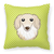 Carolines Treasures Dog Face Checkerboard Design Fabric Decorative Pillow, 14x14 Inches, Polyester, vibrant, comfy
