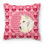 Hearts Love and Valentine's Day Dog Portrait Fabric Decorative Pillow - 638508360045