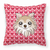 Dog With XOXO Hearts Fabric Decorative Pillow - 638508677037