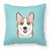 Carolines Treasures Checkerboard Print With Dog Fabric Decorative Pillow, 18 x 18 Inches, comfy, cheerful