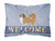 Welcome Dog Art Canvas Fabric Decorative Pillow - 638508702340