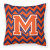 Caroline's Treasures Monogram Letter Chevron Fabric Decorative Pillow, 14x14 Inches, Chevron Design 