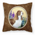 Carolines Treasures, Inc Portrait Artwork with Dog Brown Fabric Decorative Pillow, Brown, Fabric Cozy Home Accent