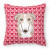 Dog With XOXO Hearts Fabric Decorative Pillow - 638508676801