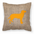 Carolines Treasures Dog Silhouette Burlap Fabric Decorative Pillow, Full Color, 14 Inches, Soft Home Pillow